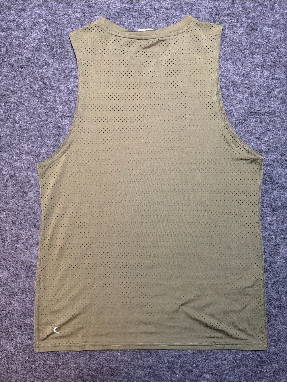 ZYIA Active Tank Top Womens Size L Olive Green Mesh Sleeveless Athleisure - Picture 3 of 8